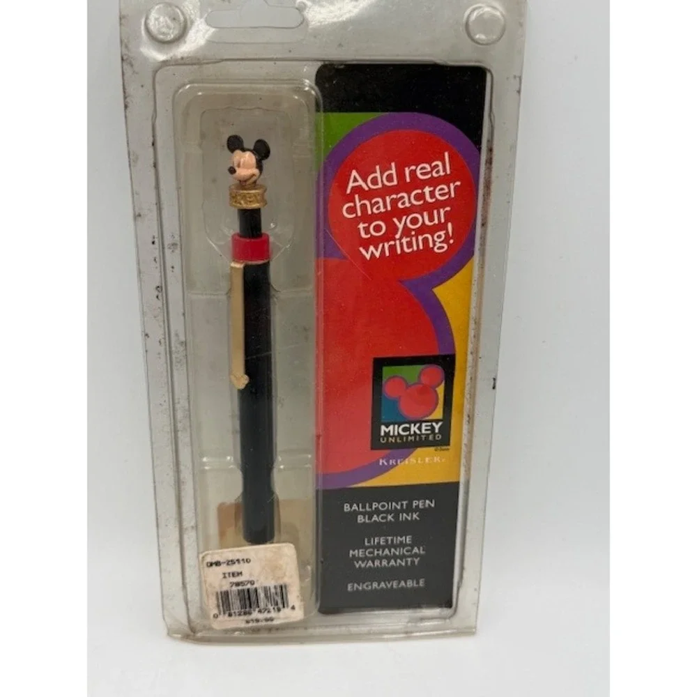 Mickey‎ Unlimited Kreisler Ballpoint Pen Vintage Mickey Mouse Brass Black Ink